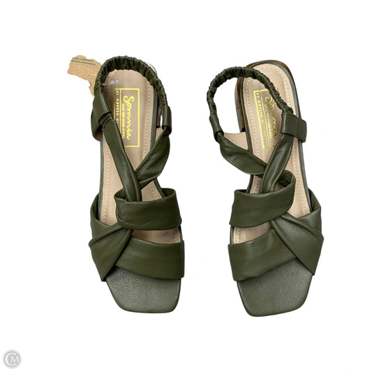 Sandals Heels Platform By Somnia In Green, Size: 6