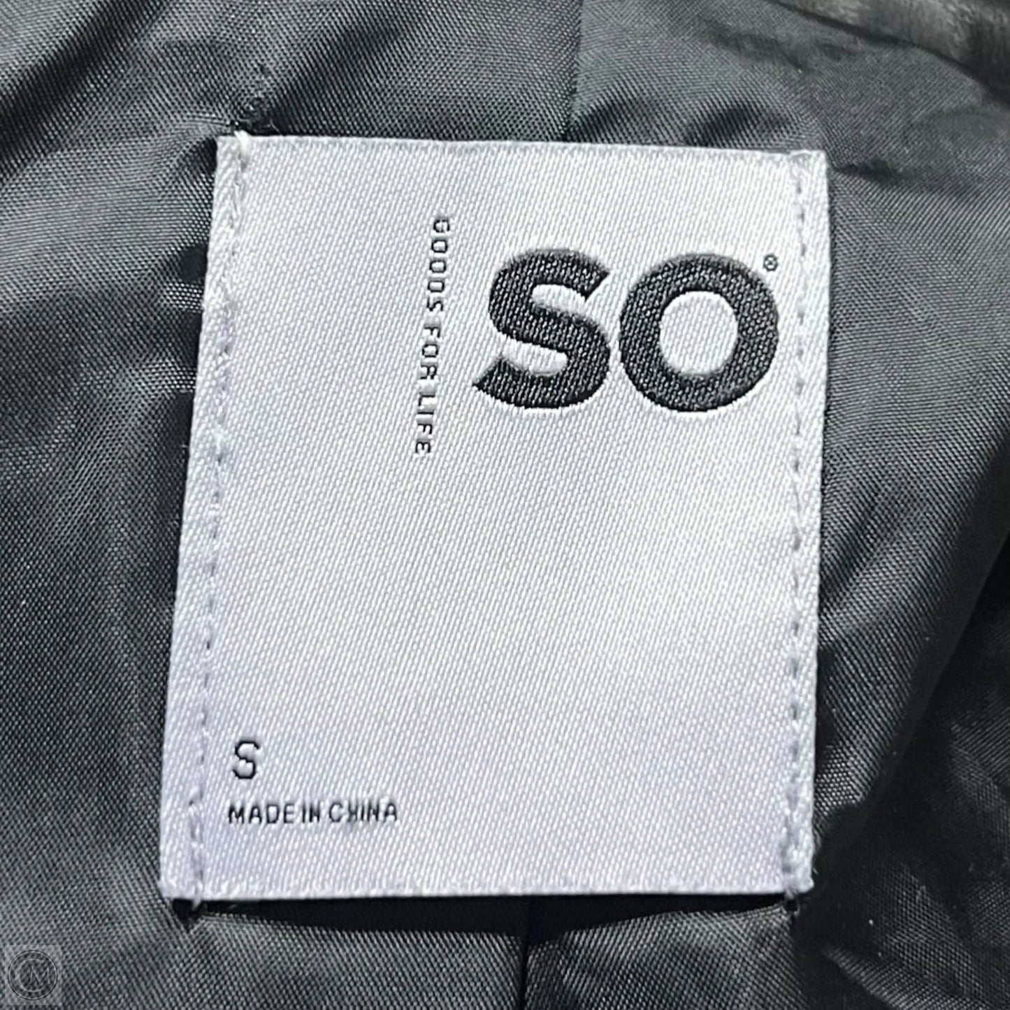 Jacket Moto By So In Grey & Tan, Size: S