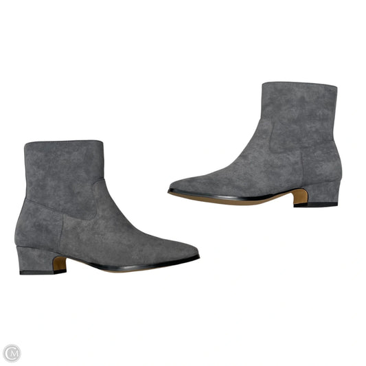 Boots Ankle Heels In Grey, Size: 8