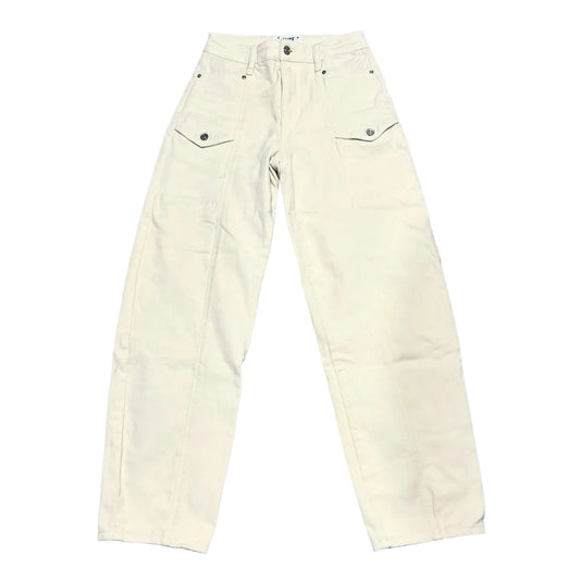 Jeans Wide Leg By Paige In Cream Denim, Size: 2
