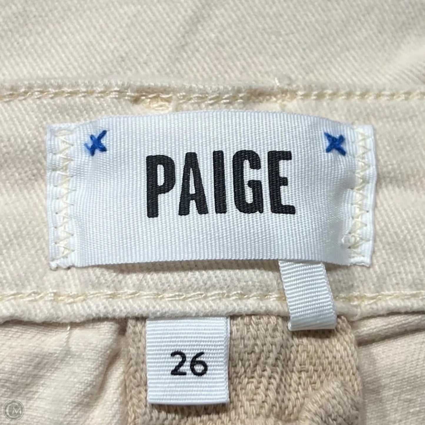 Jeans Wide Leg By Paige In Cream Denim, Size: 2