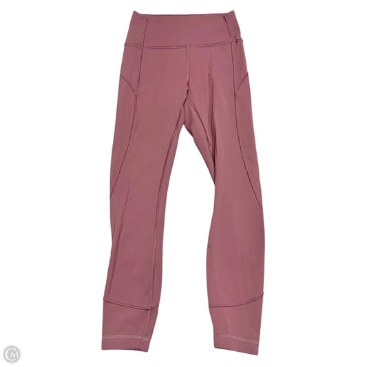 Athletic Leggings By Lululemon In Mauve, Size: 4