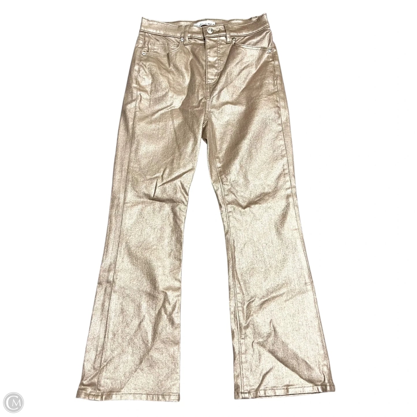 Jeans Cropped By Loft In Gold, Size: 2