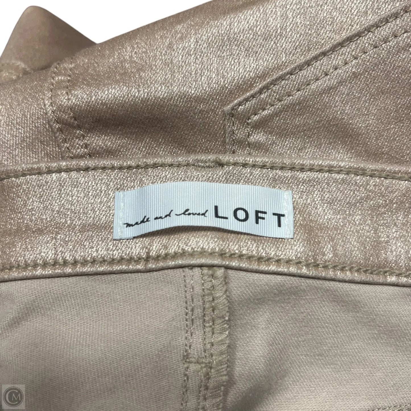 Jeans Cropped By Loft In Gold, Size: 2