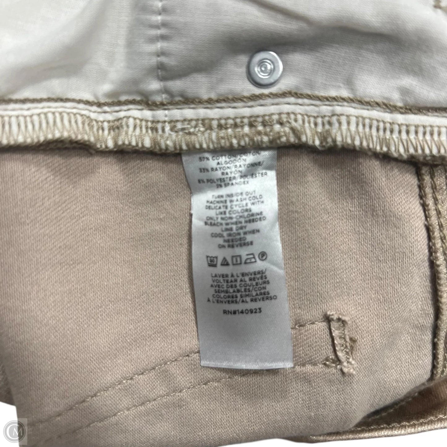 Jeans Cropped By Loft In Gold, Size: 2