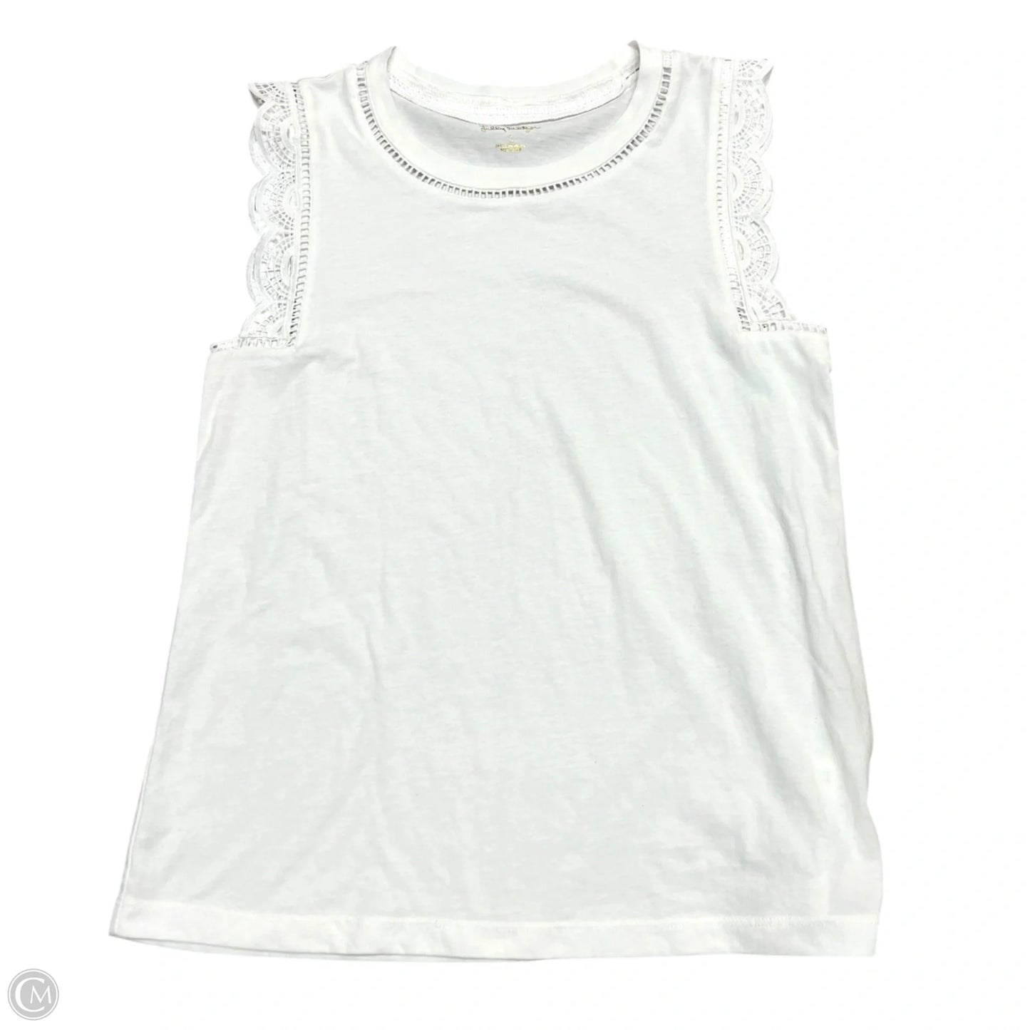 Top Sleeveless Designer By Lilly Pulitzer In White, Size: M