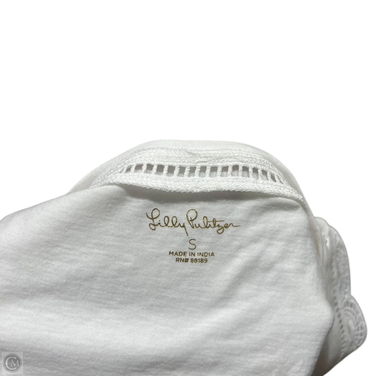 Top Sleeveless Designer By Lilly Pulitzer In White, Size: M