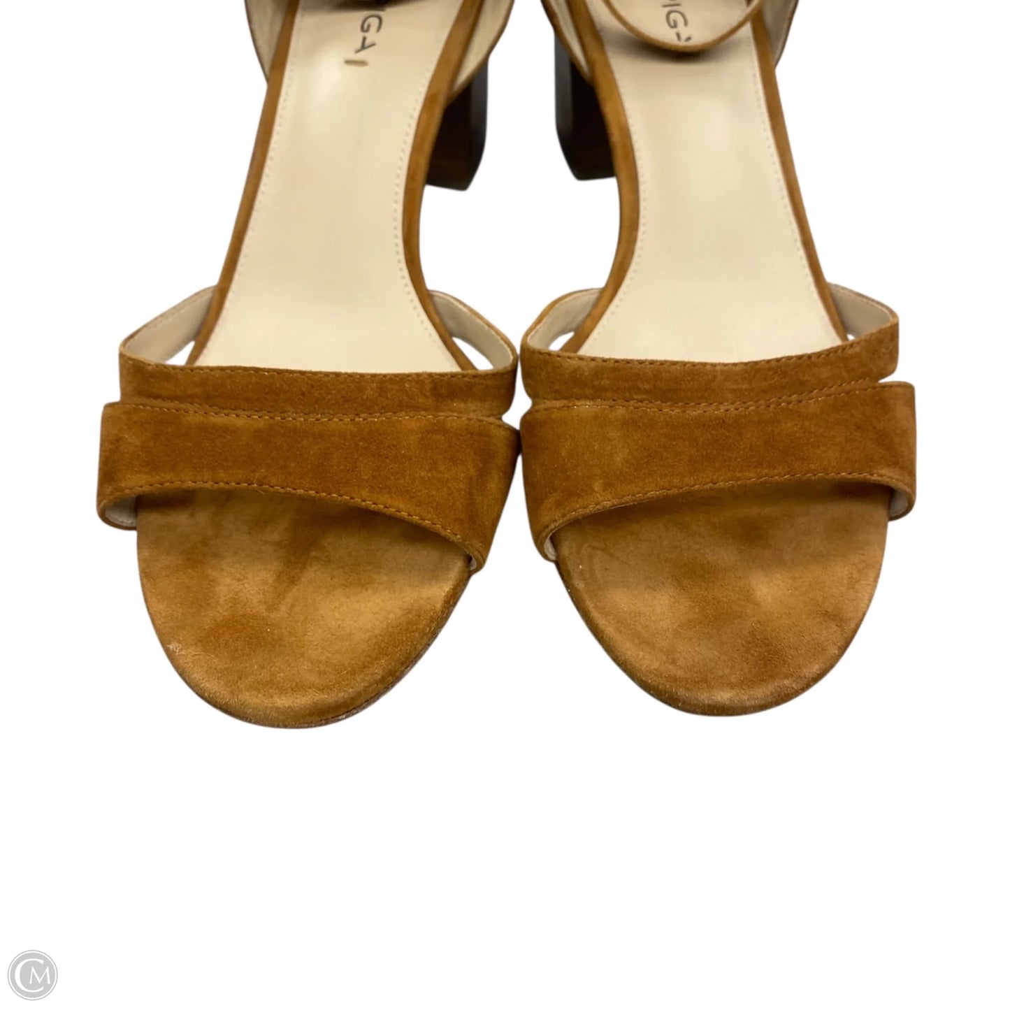 Sandals Heels Block By Via Spiga In Tan, Size: 12