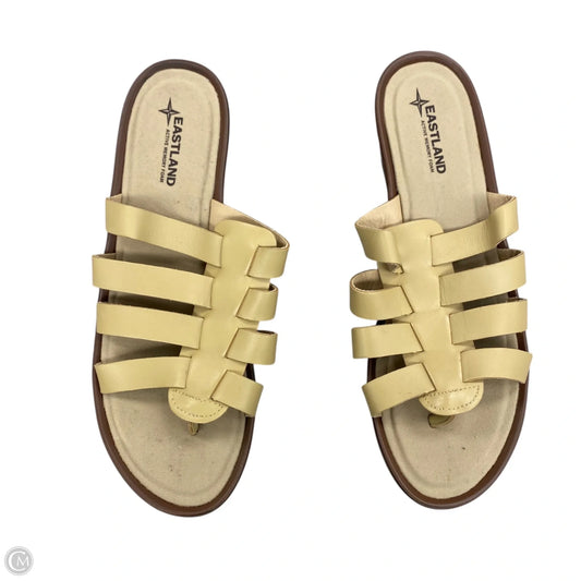 Sandals Heels Platform By Eastland In Tan, Size: 12