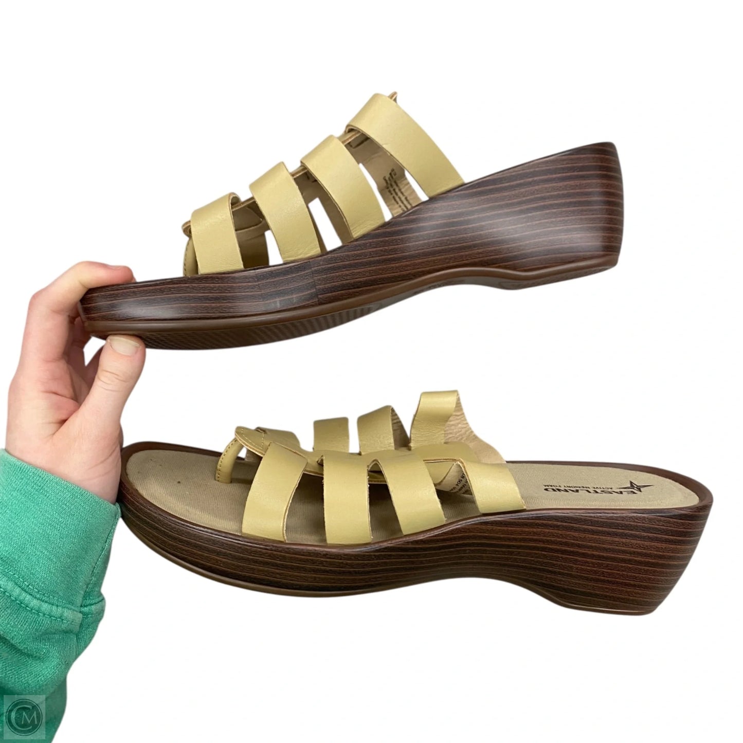 Sandals Heels Platform By Eastland In Tan, Size: 12