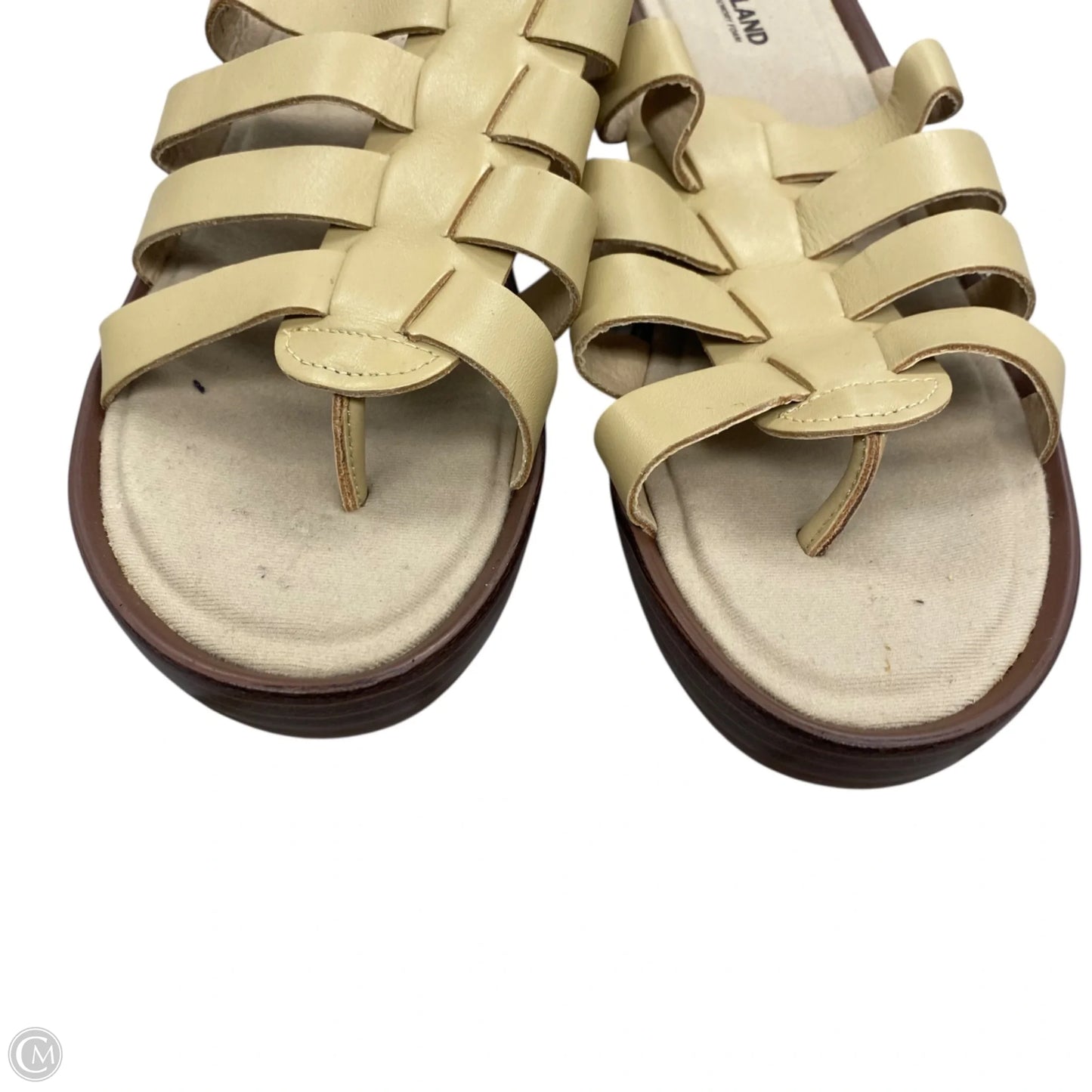 Sandals Heels Platform By Eastland In Tan, Size: 12