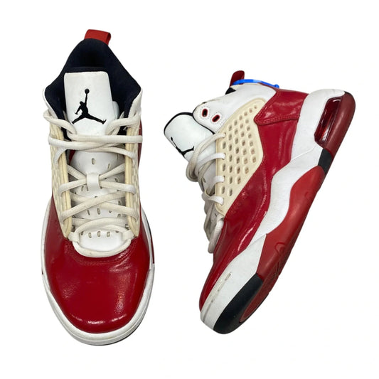Shoes Luxury Designer By Jordan In Cream & Red, Size: 7.5