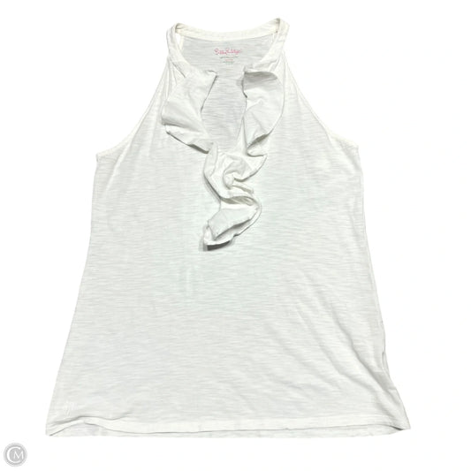 Top Sleeveless Designer By Lilly Pulitzer In Cream, Size: M