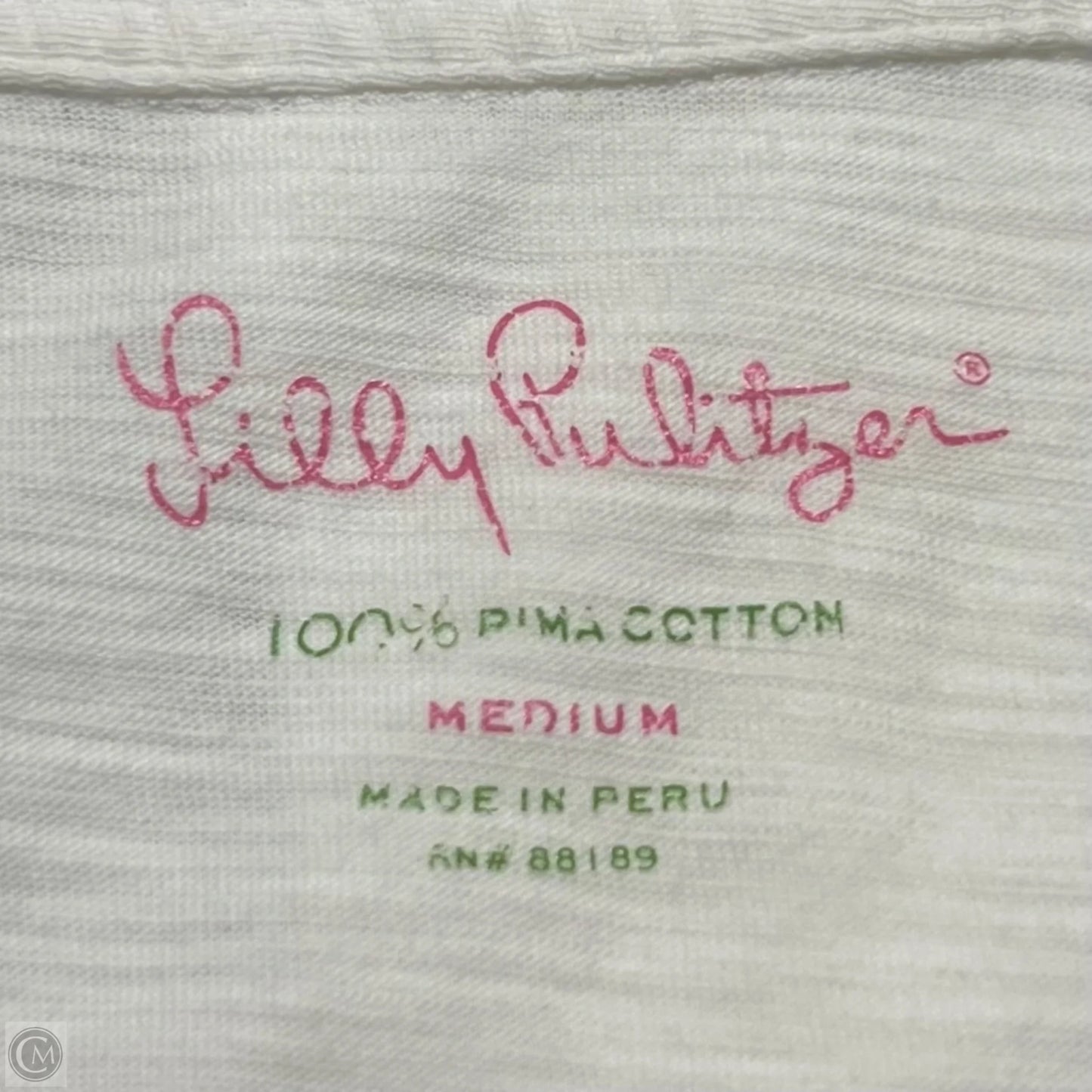Top Sleeveless Designer By Lilly Pulitzer In Cream, Size: M