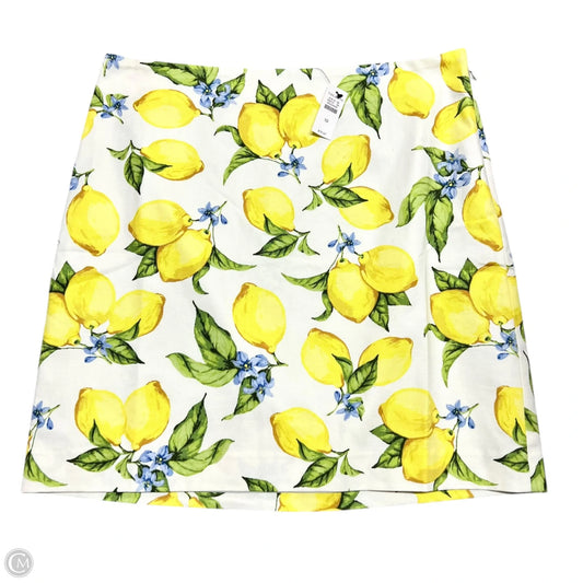 Skirt Mini & Short By Talbots In White & Yellow, Size: 10