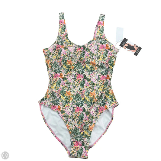 Swimsuit By Nicole Miller In Floral Print, Size: M