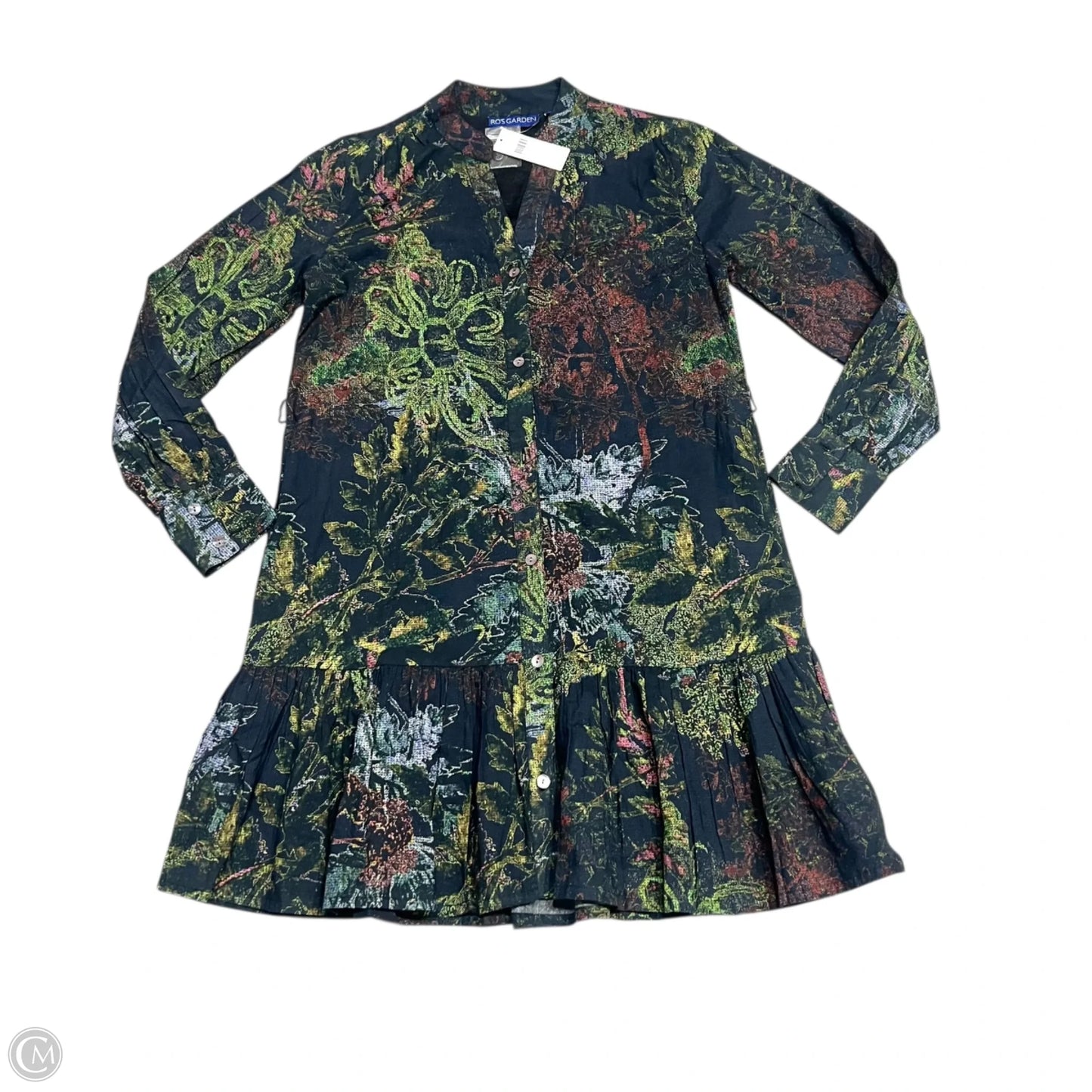 Dress Casual Short By Anthropologie In Blue & Green, Size: Xs