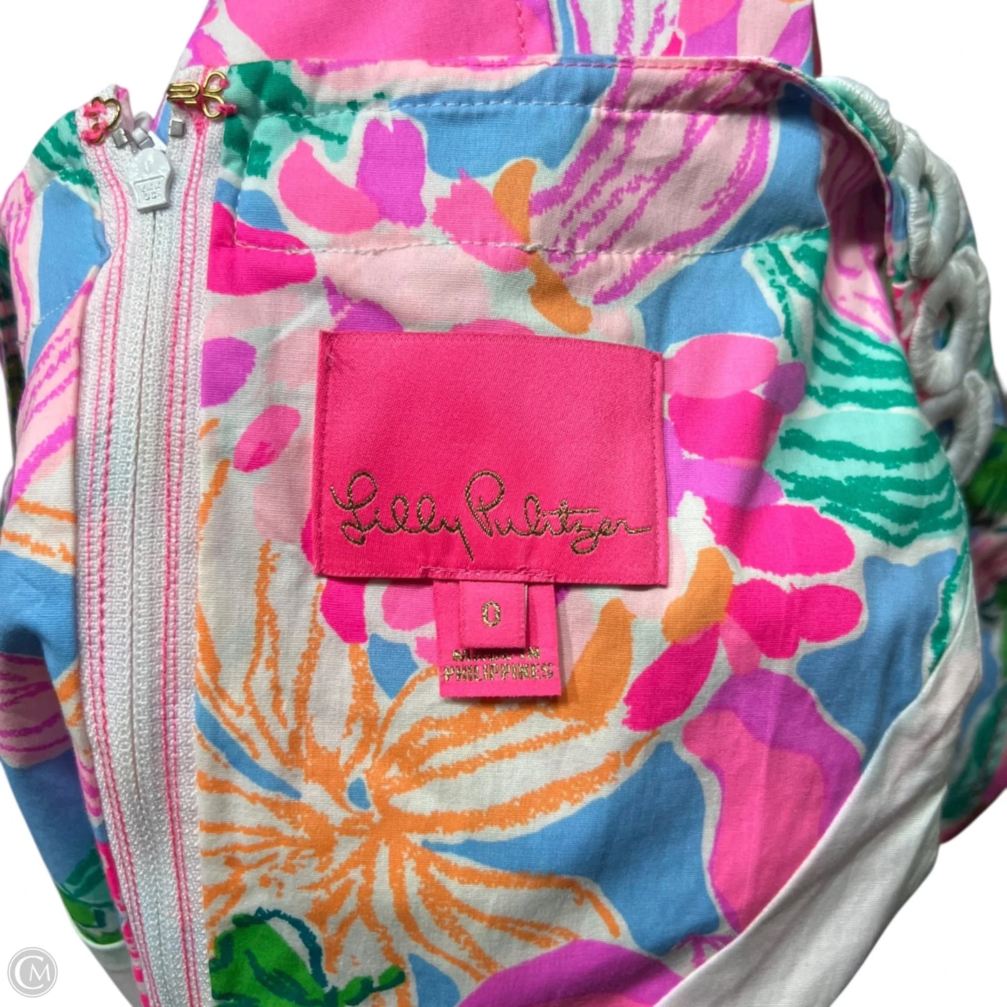 Dress Designer By Lilly Pulitzer In Blue & Pink, Size: Xs