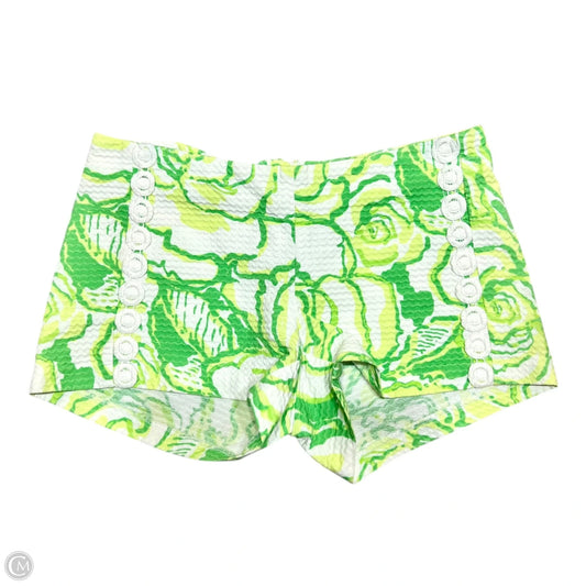 Shorts Designer By Lilly Pulitzer In Green & White, Size: 0