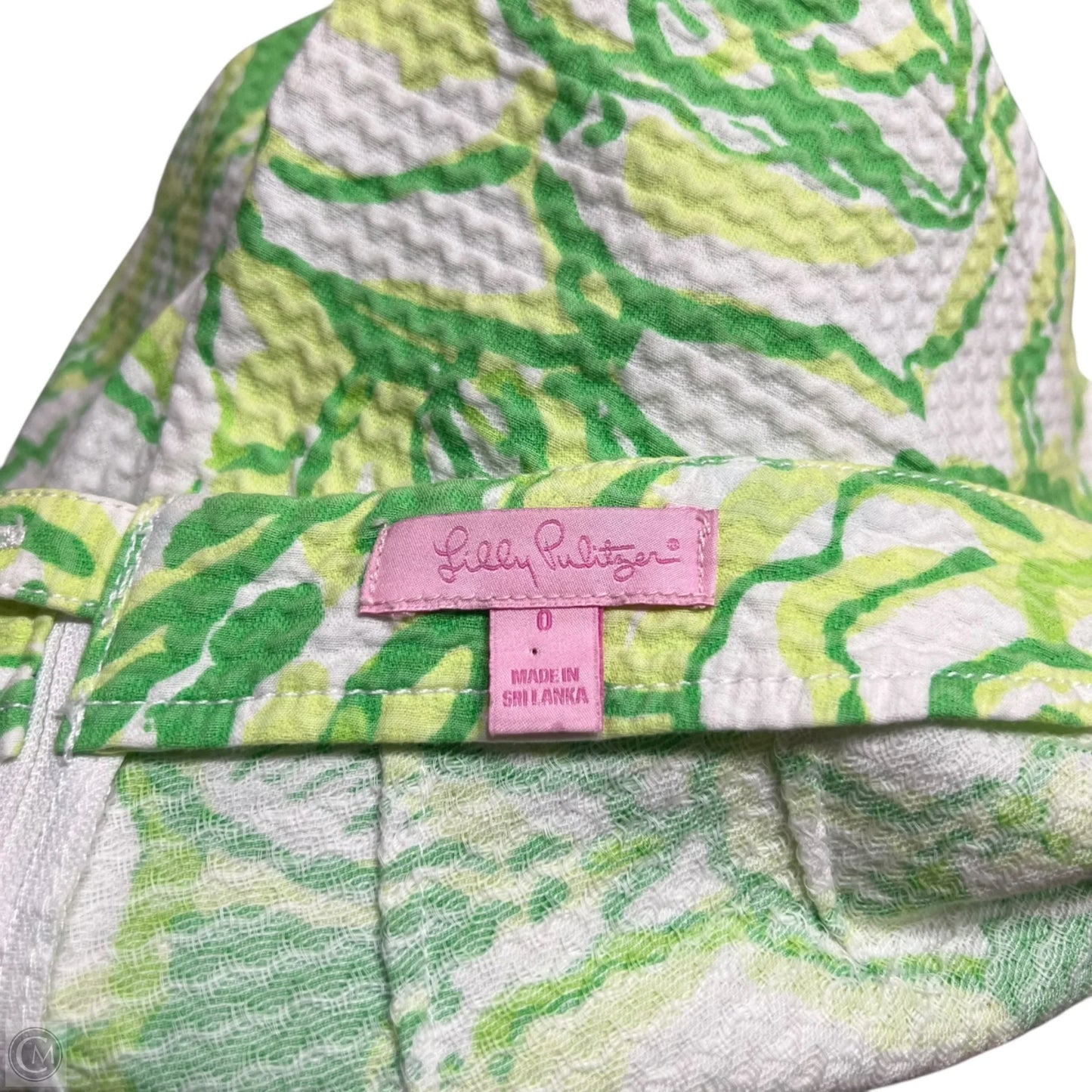 Shorts Designer By Lilly Pulitzer In Green & White, Size: 0