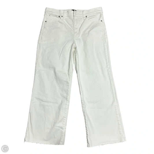 Jeans Wide Leg By J. Crew In White Denim, Size: 10