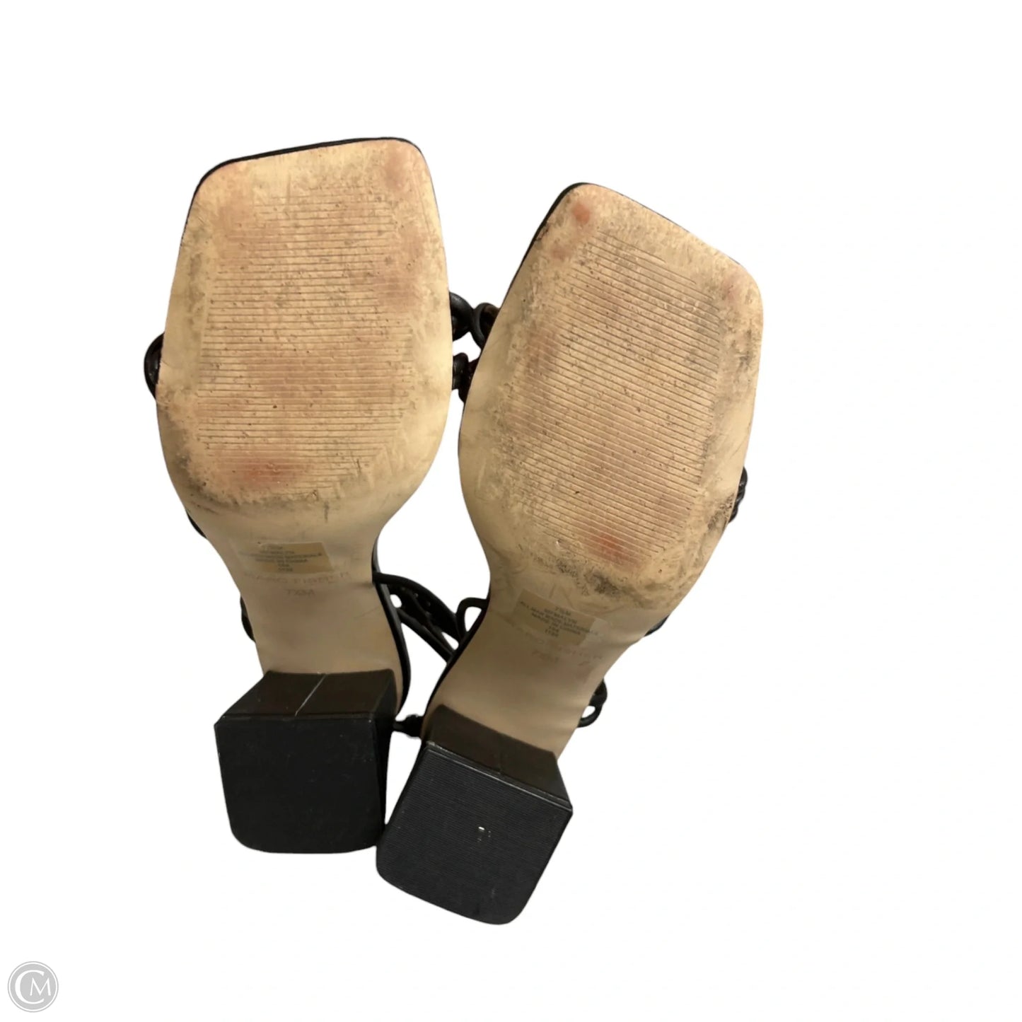 Sandals Heels Block By Marc Fisher In Black, Size: 7.5