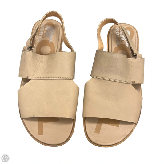 Sandals Flats By Sorel In Tan, Size: 8.5