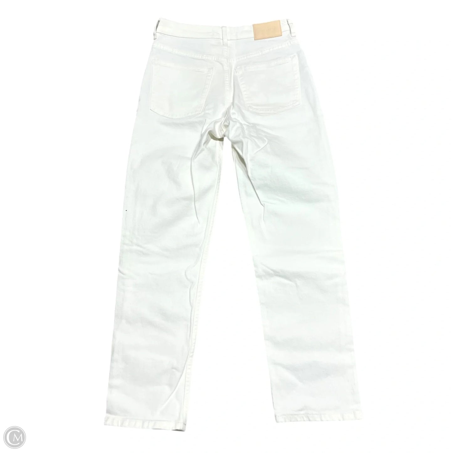 Jeans Straight By Everlane In Cream Denim, Size: 2
