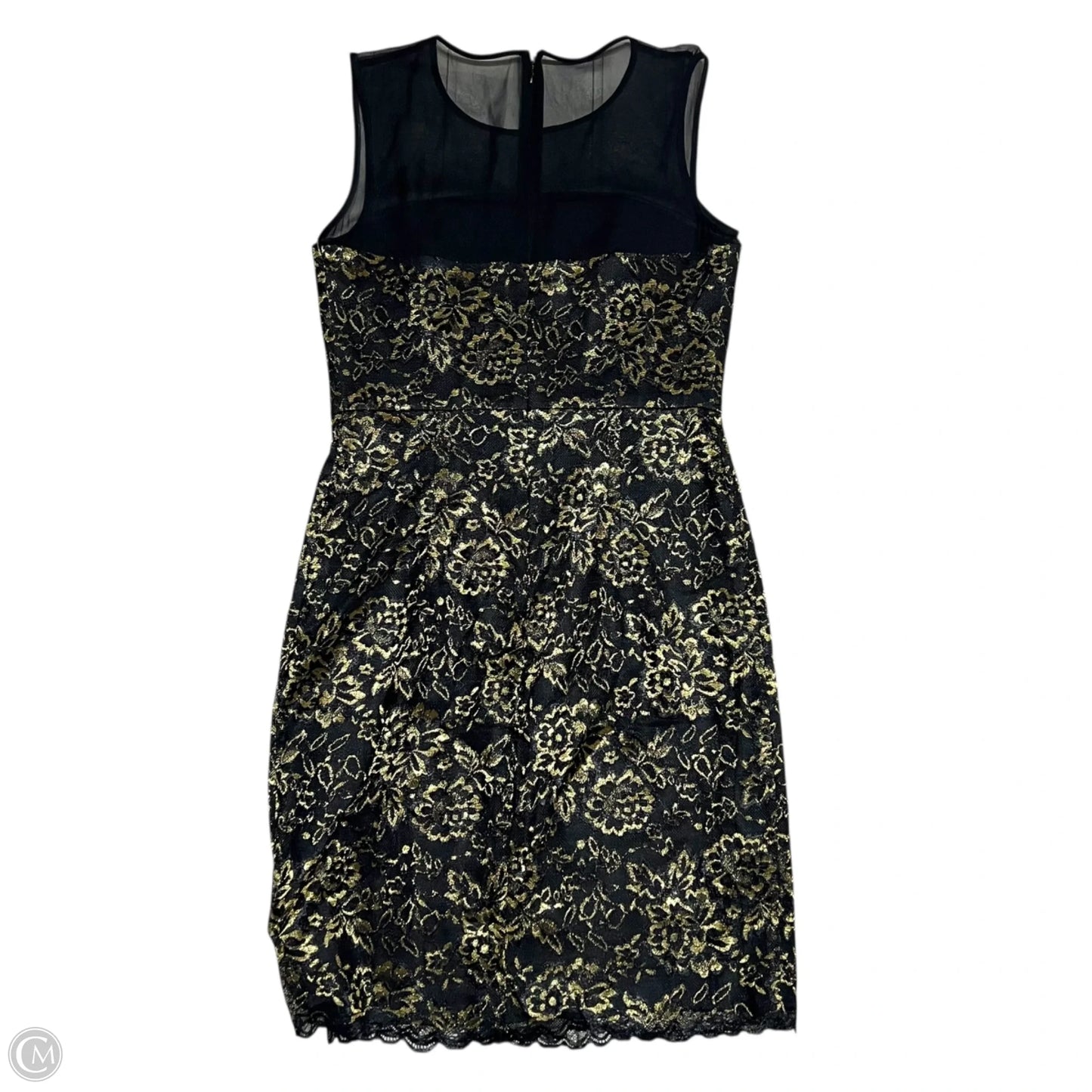 Dress Designer By Diane Von Furstenberg In Black & Gold, Size: S
