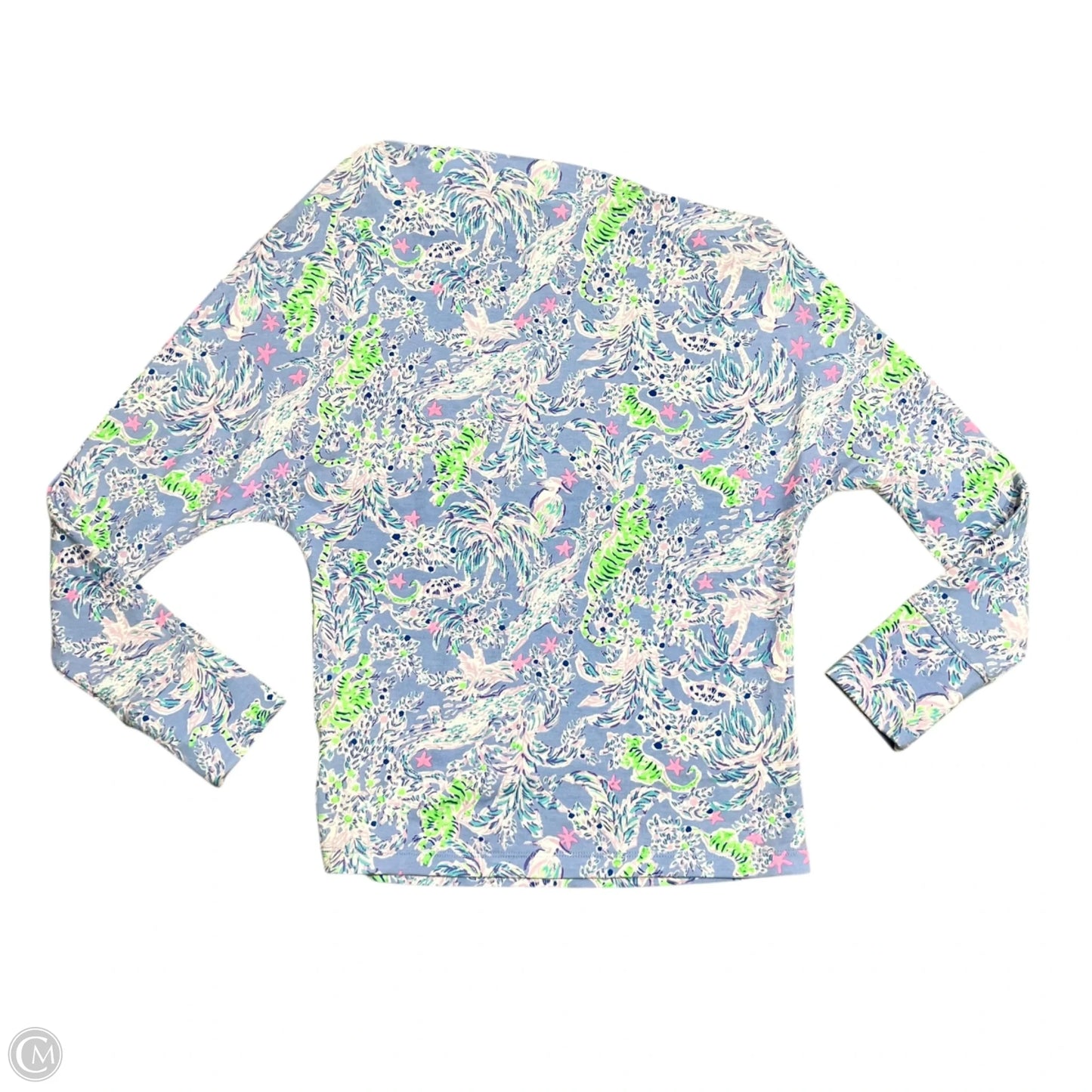 Top Long Sleeve Designer By Lilly Pulitzer In Green & Purple, Size: Xs