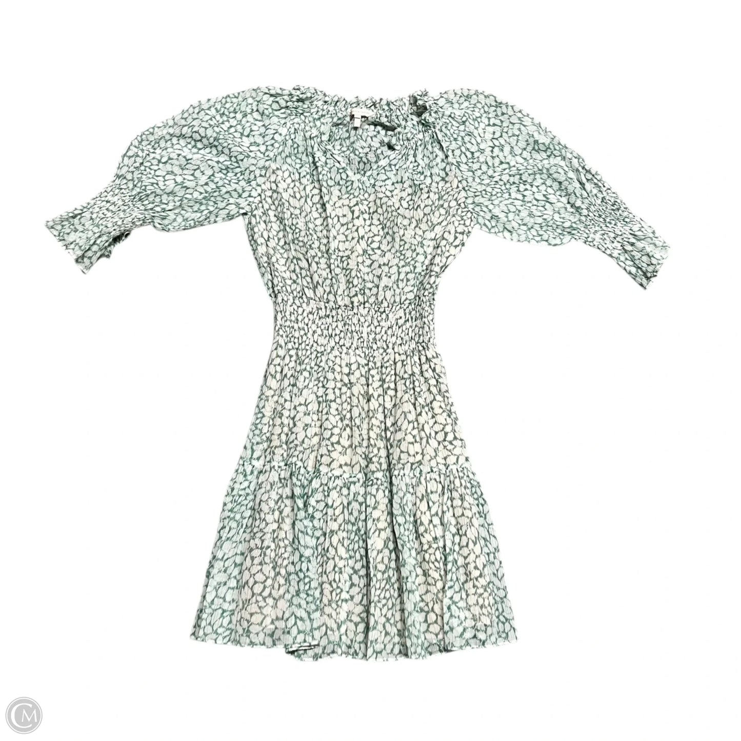 Dress Casual Short By Rebecca Taylor In Green & White, Size: Xs