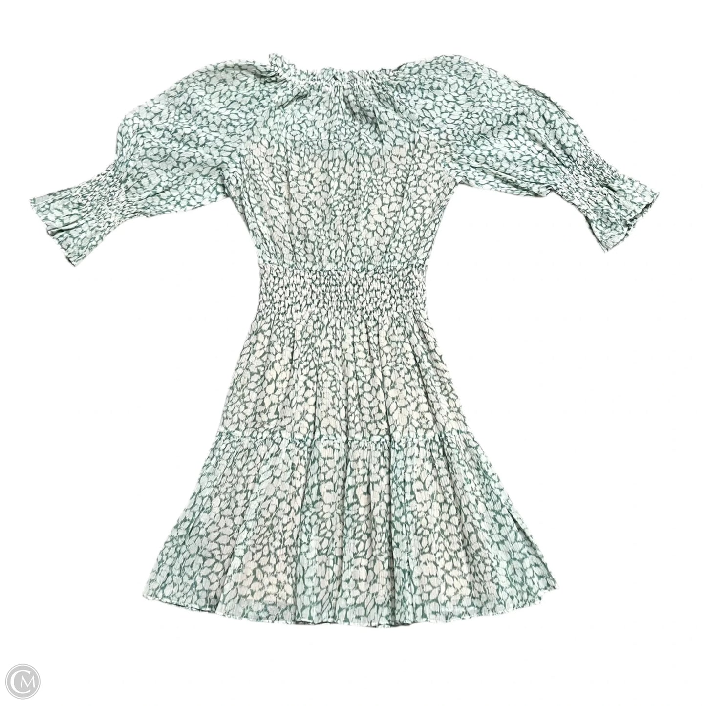 Dress Casual Short By Rebecca Taylor In Green & White, Size: Xs