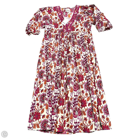 Dress Casual Maxi By Garance Paris  In Cream & Pink, Size: S