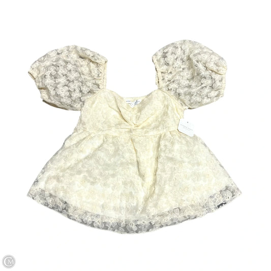 Top Short Sleeve By Altard State In Cream, Size: S