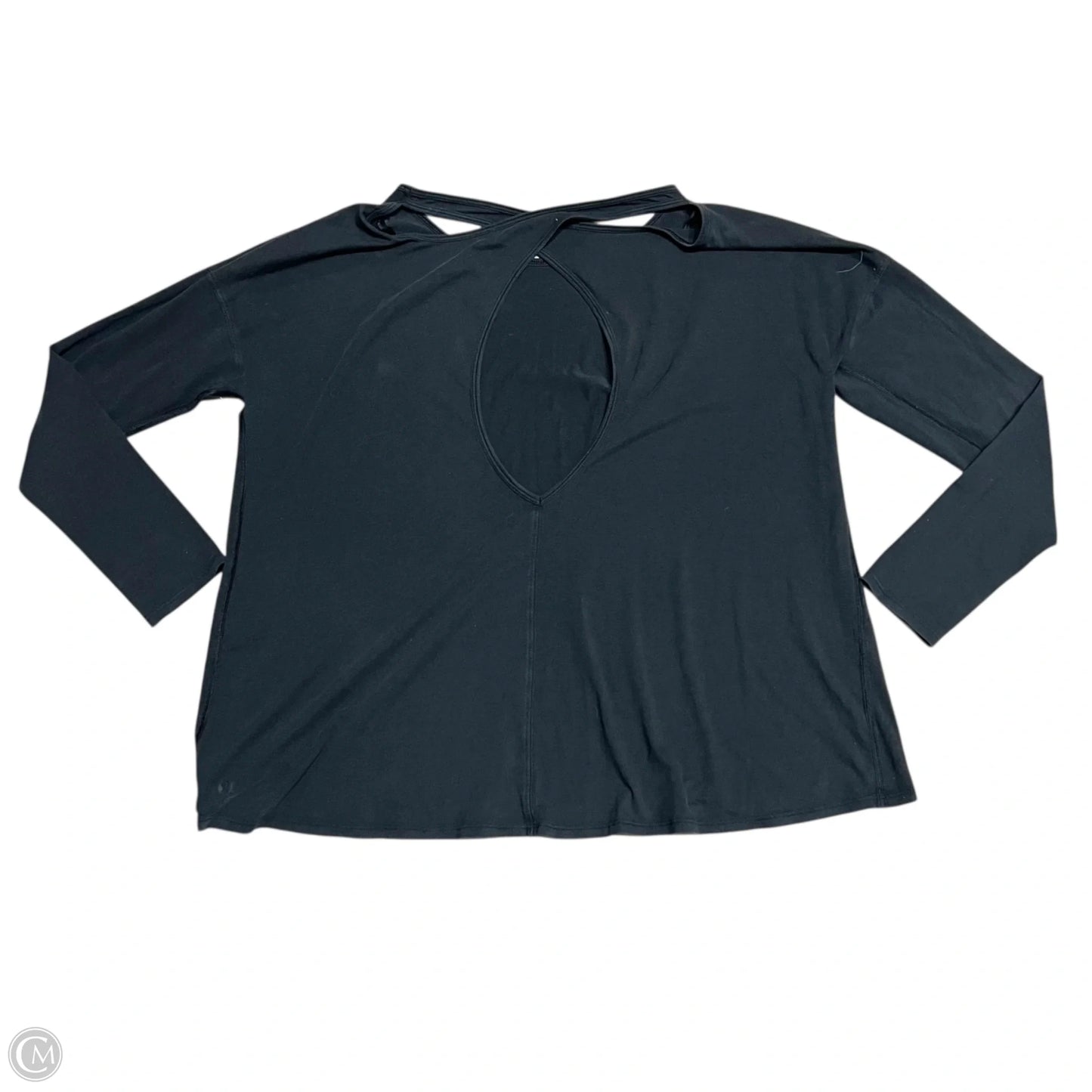 Athletic Top Long Sleeve Crewneck By Lululemon In Black, Size: L