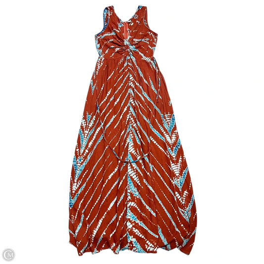 Dress Casual Maxi By Young Fabulous & Broke In Blue & Orange, Size: S