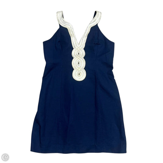 Dress Designer By Lilly Pulitzer In Blue & Gold, Size: L