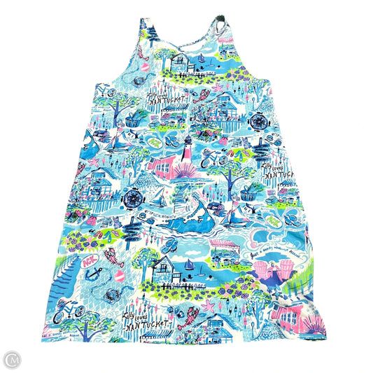 Dress Designer By Lilly Pulitzer In Blue & White, Size: L