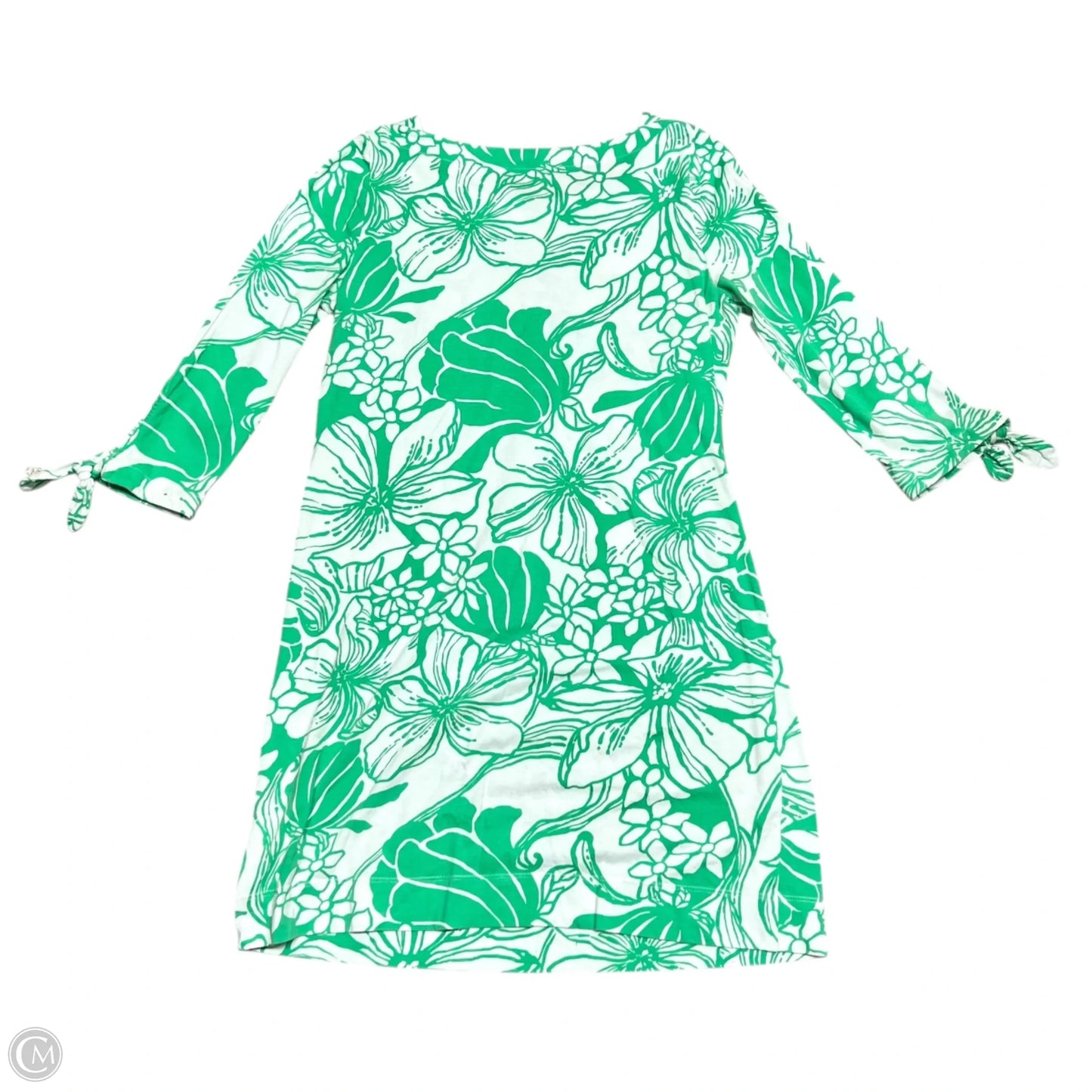Dress Designer By Lilly Pulitzer In Green & White, Size: M