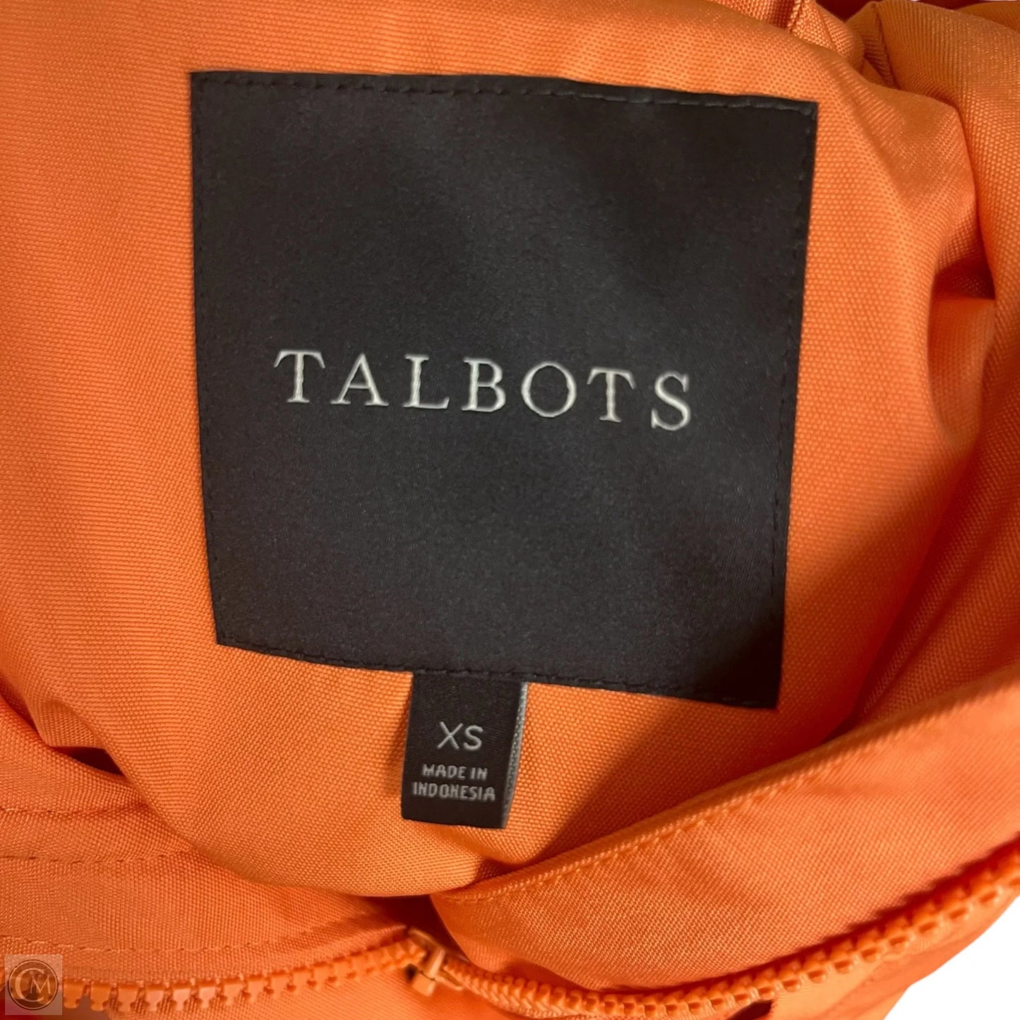 Coat Raincoat By Talbots In Orange, Size: Xs