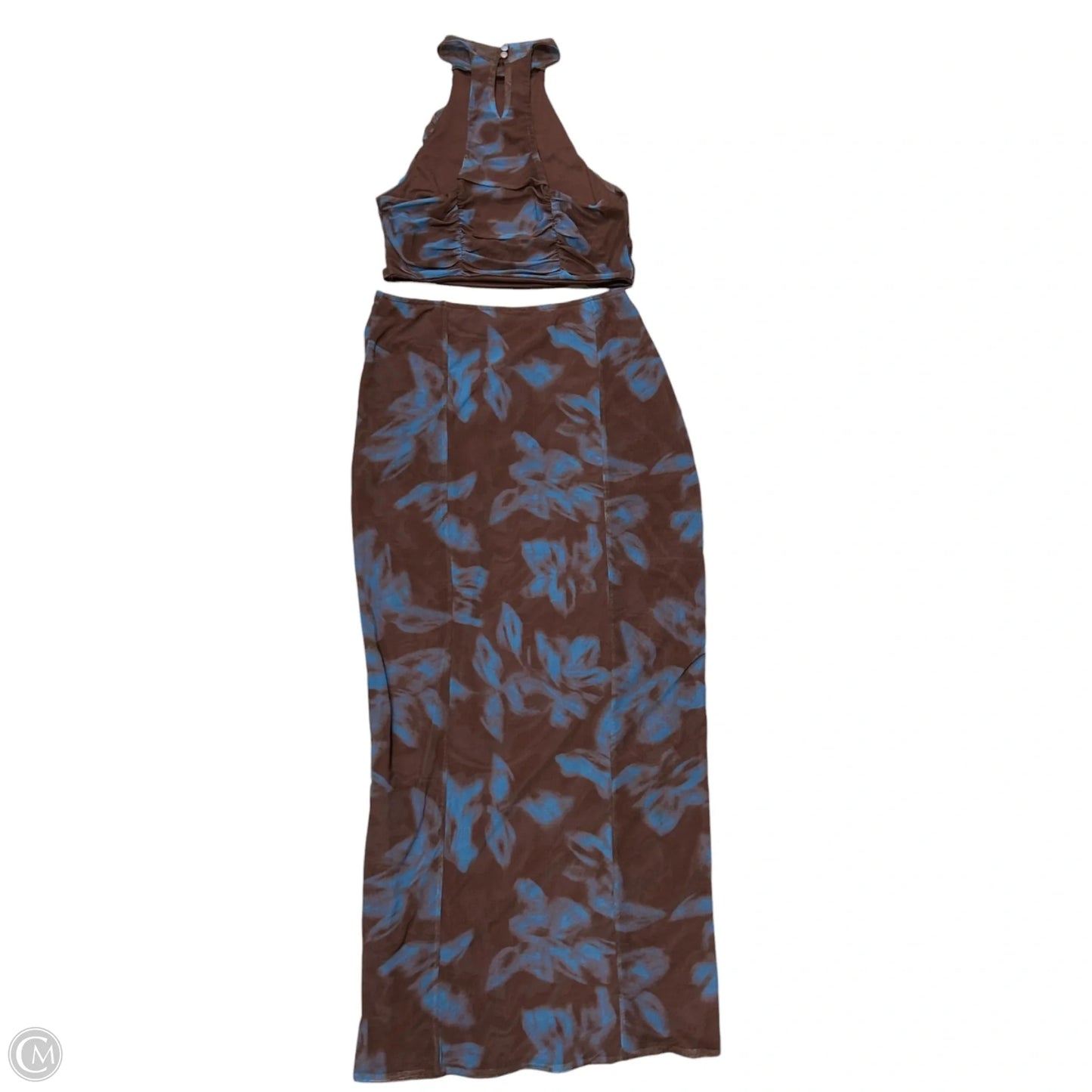 Skirt Set 2pc By Free People In Blue & Brown, Size: S