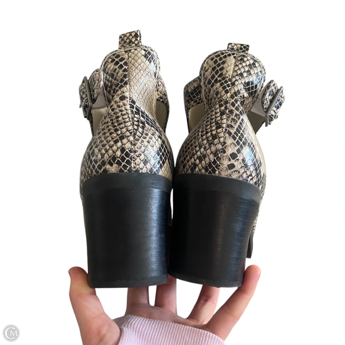 Boots Ankle Heels By Mia In Snakeskin Print, Size: 7.5