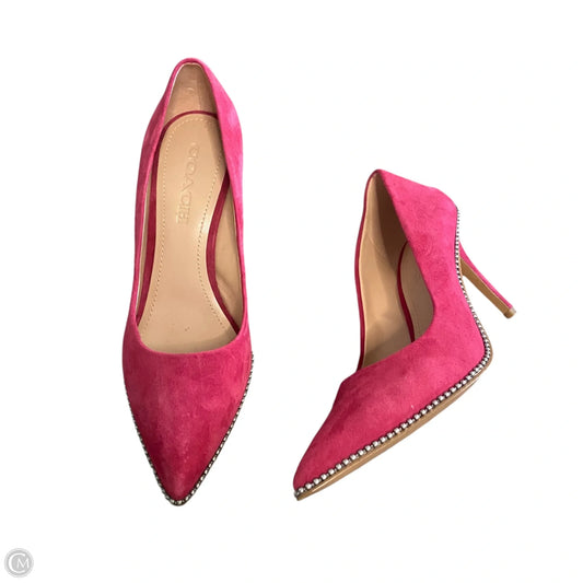 Shoes Designer By Coach In Pink, Size: 7.5