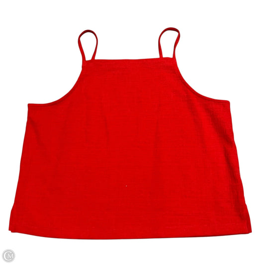 Top Sleeveless By Madewell In Red, Size: L