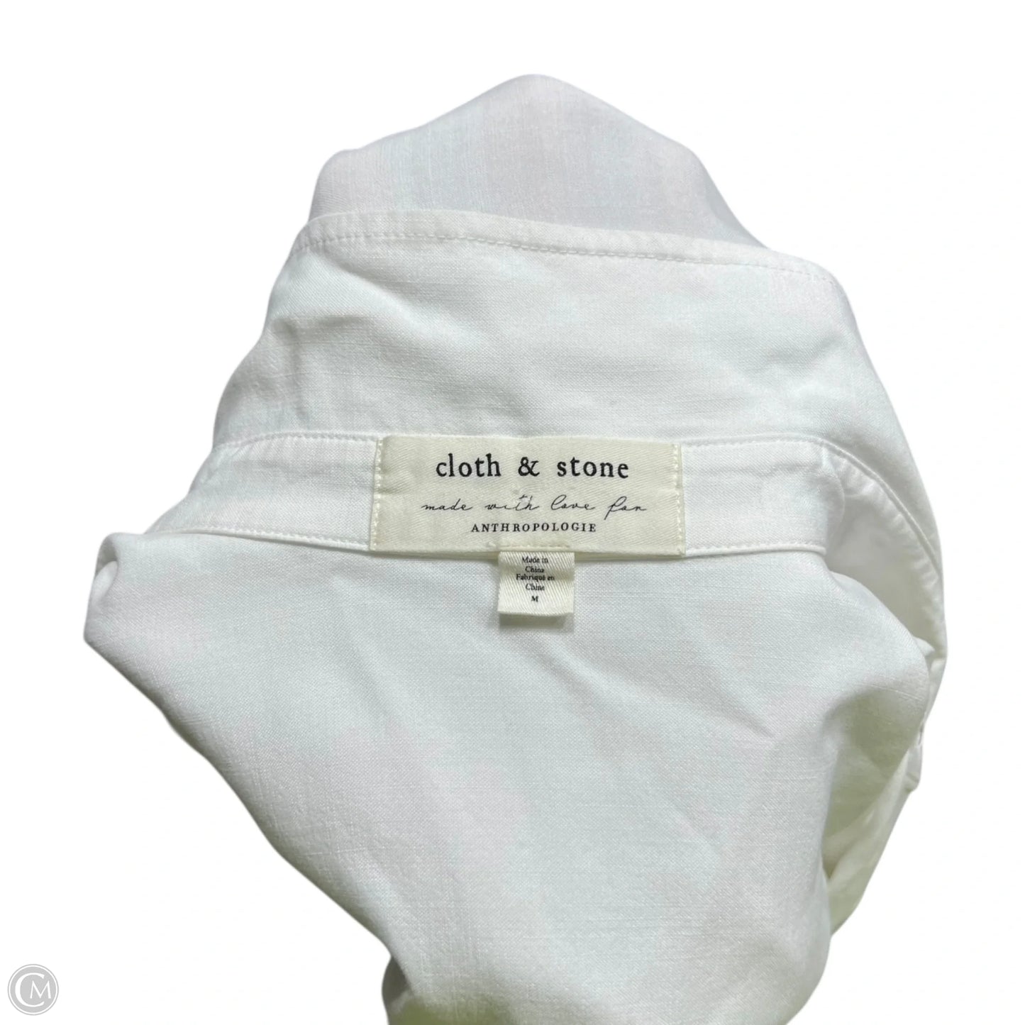 Top Long Sleeve By Cloth & Stone In White, Size: M