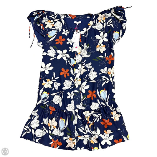 Dress Casual Short By Parker In Blue & Orange, Size: M