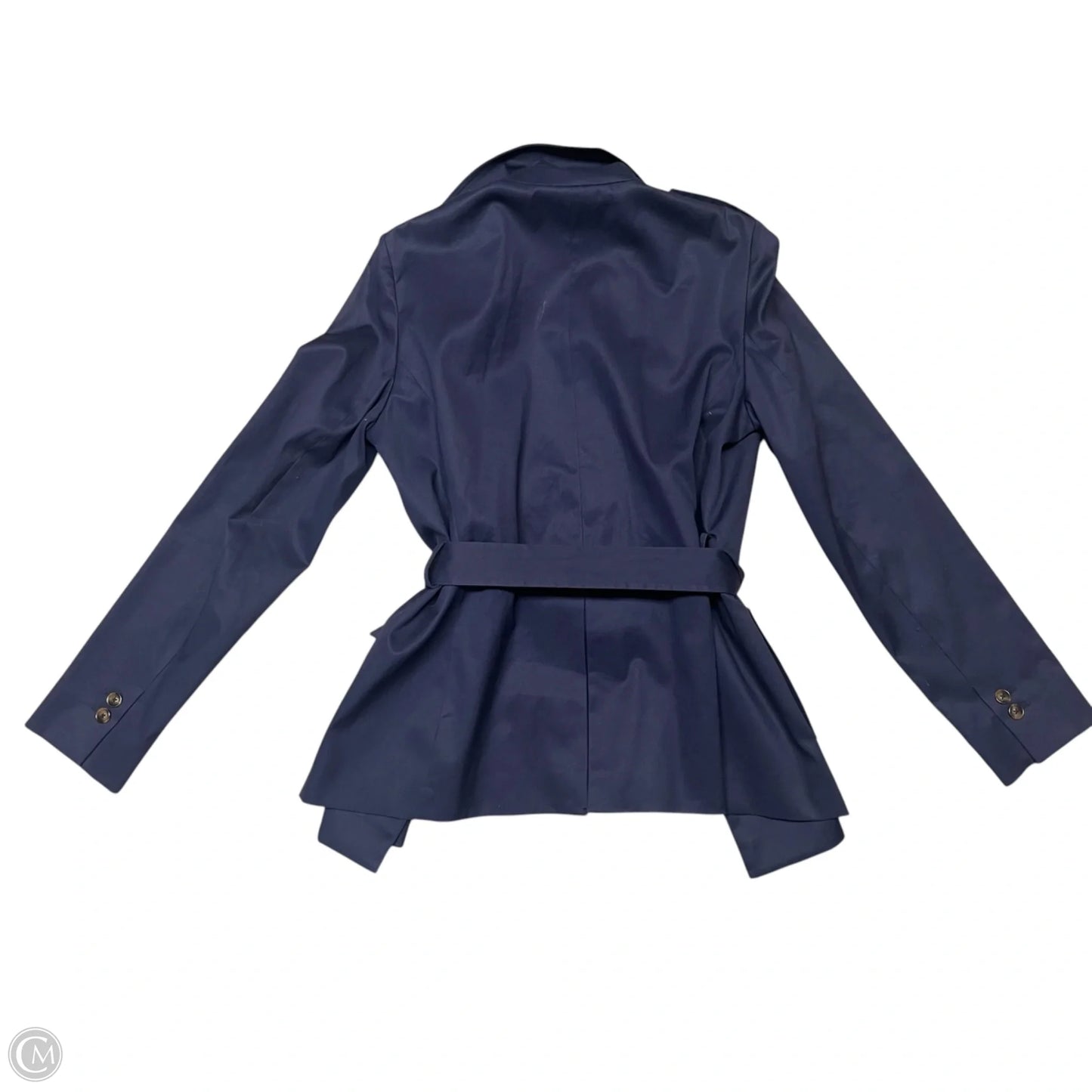 Coat Trench Coat By Brooks Brothers In Navy, Size: Xs