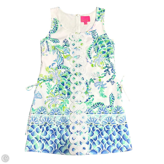 Romper Designer By Lilly Pulitzer In Blue & White, Size: S