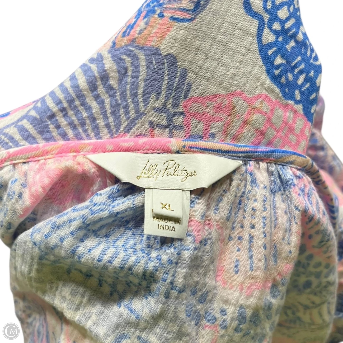 Dress Designer By Lilly Pulitzer In Blue & Pink, Size: Xl