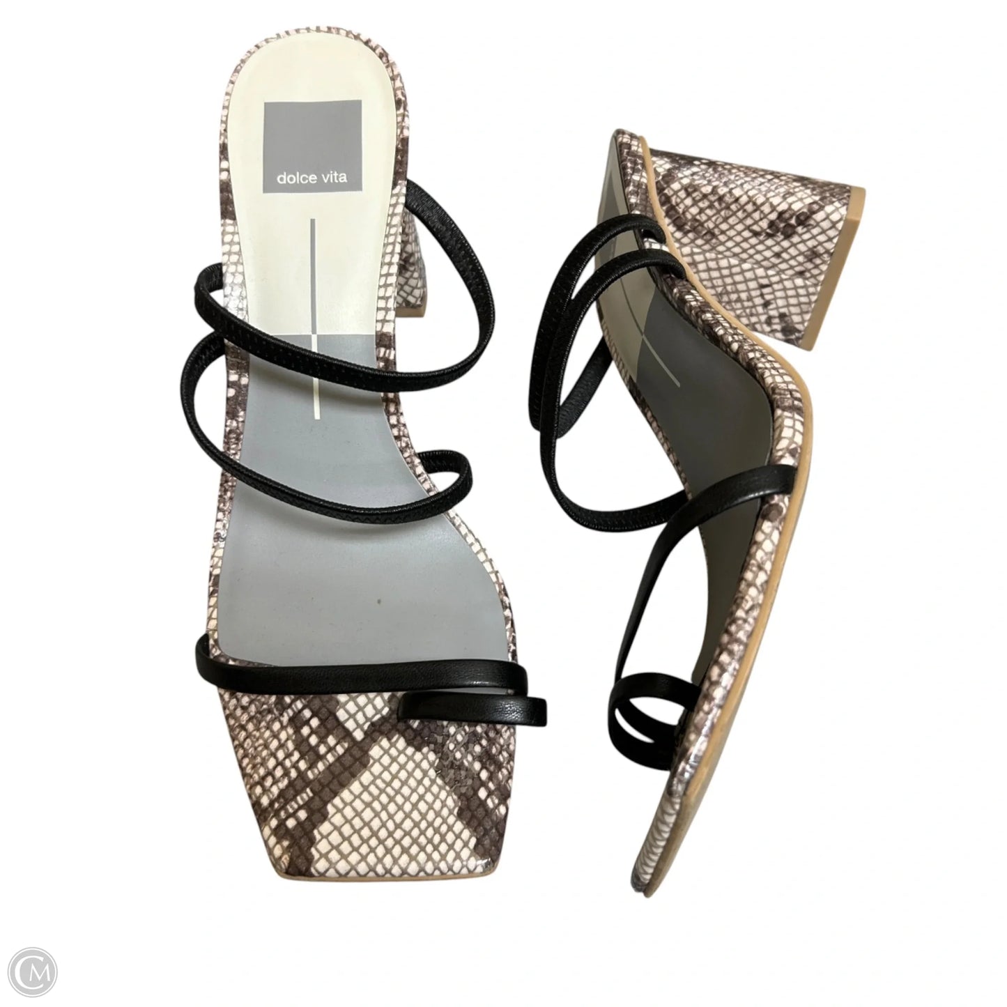 Sandals Heels Block By Dolce Vita In Snakeskin Print, Size: 9.5